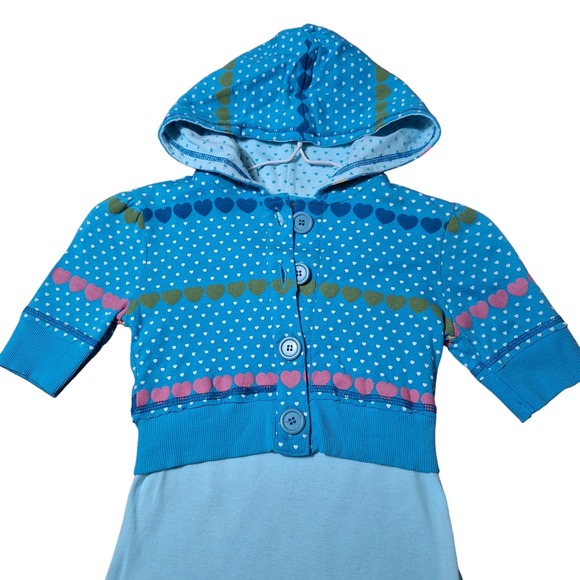 Beautees two-piece short-sleeved heart print hoodie and solid tank top set - Picture 1 of 14